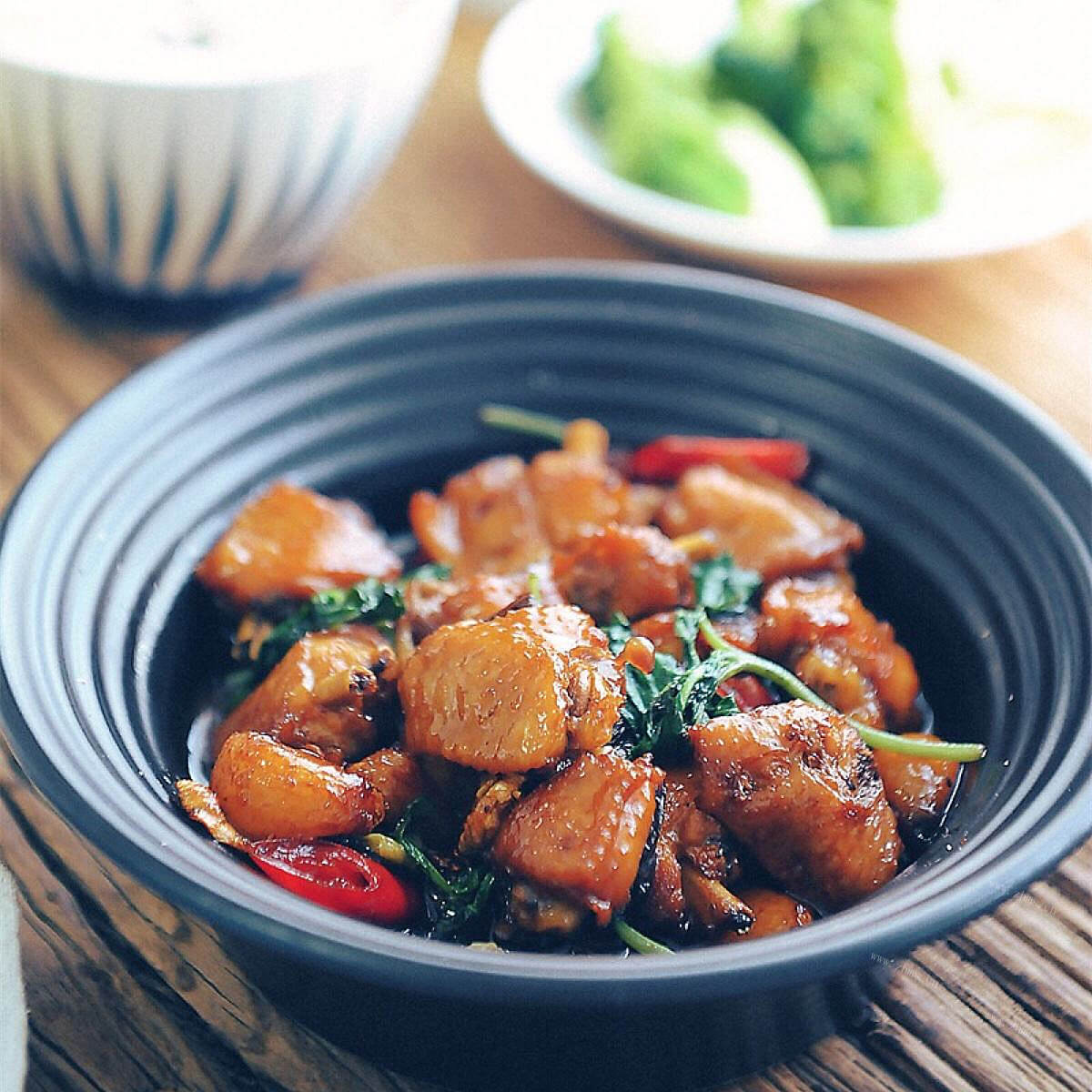 好吃的豆浆皮炒鸡块