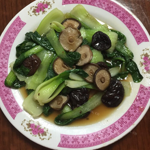 营养美味蒜蓉油菜海鲜菇