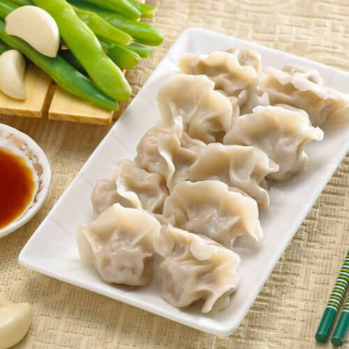美食香菇小白菜猪肉饺子