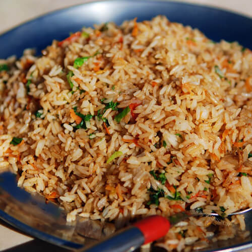 简单版西红柿菠菜炒饭