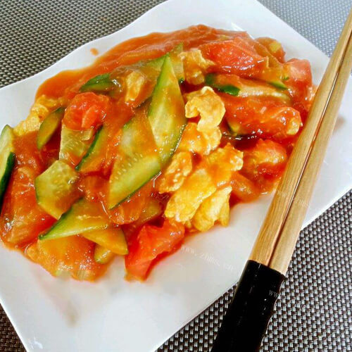 美味番茄黄瓜炒蛋