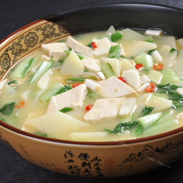 小白菜炖豆腐