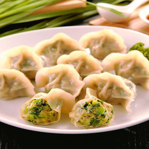 美味食品胡萝卜茭白饺
