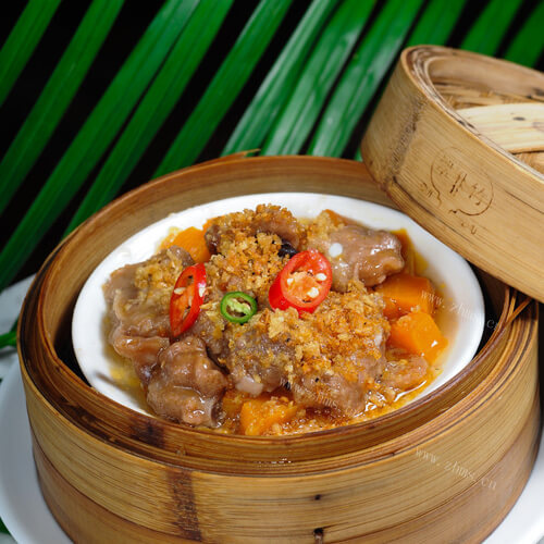 可口的豆角干蒸排骨