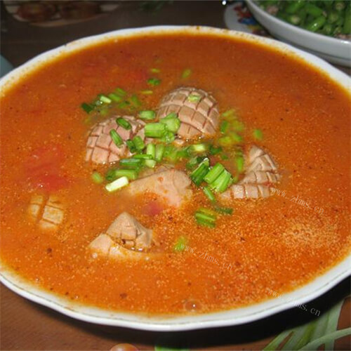 好喝的番茄腰花肉沫汤