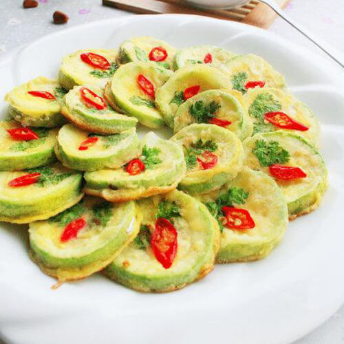 美味的韩式西葫芦煎饼