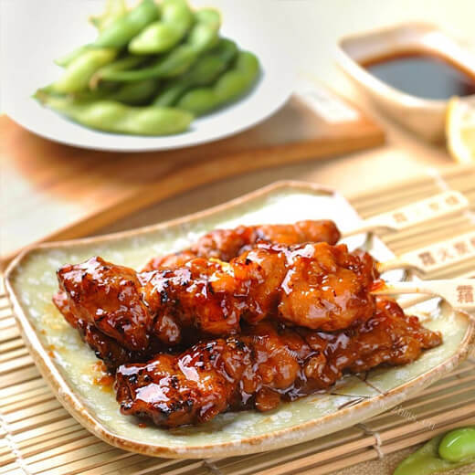 好吃的照烧京葱鸡肉串
