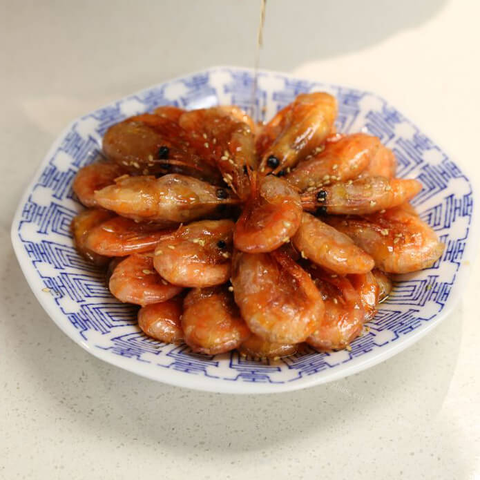 花雕油爆北极虾