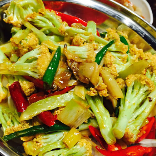好吃的干锅花菜黄牛肉