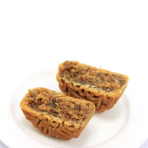美味的广式金丝肉松月饼