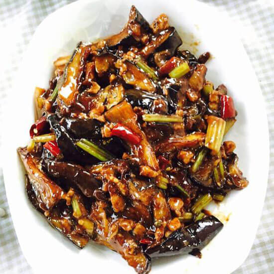 美味的清爽版肉沫茄子