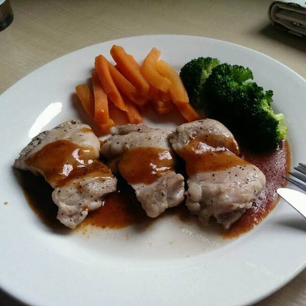 美味的黑椒鸭胸肉
