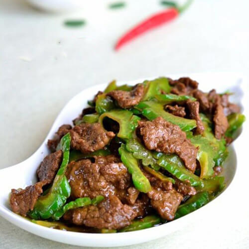 辣酱青菜炒牛肉