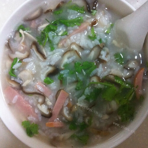 营养鸡肉培根蔬菜粥