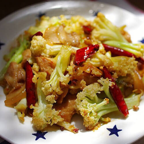 菜花炒肉