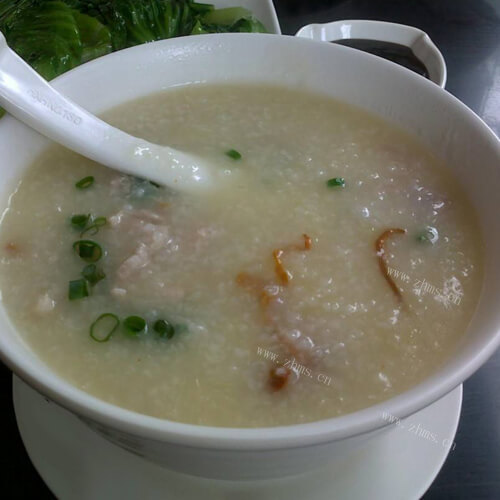 健康莴笋叶肉片粥