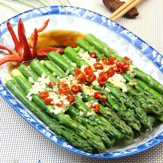 爽口下酒菜泡椒花生灼芦笋