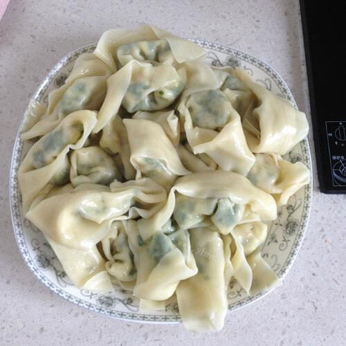 精致的韭菜鸡蛋元宝馄饨