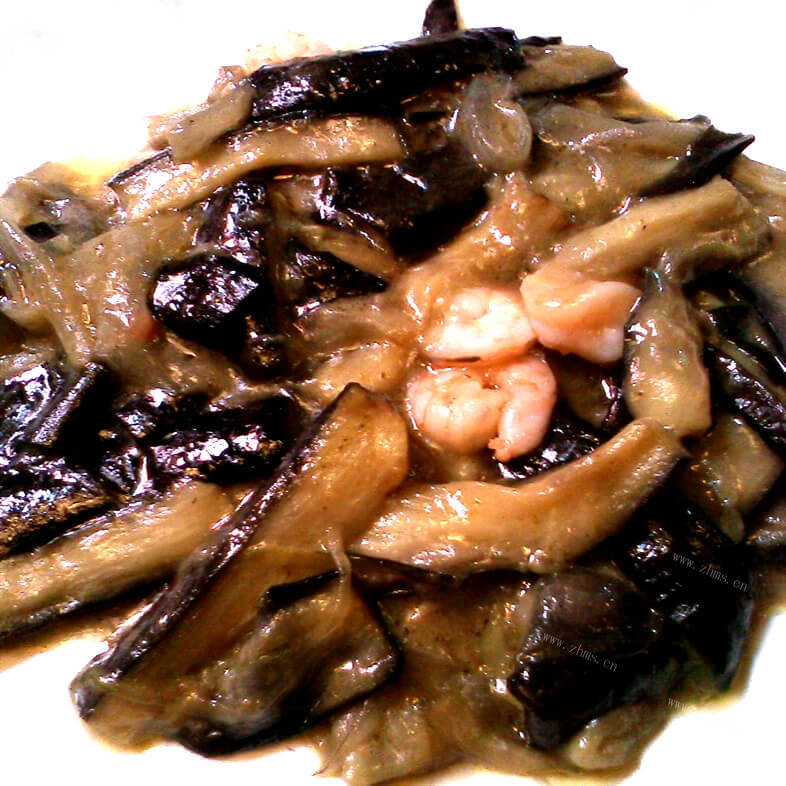 美味的虾仁焖茄子