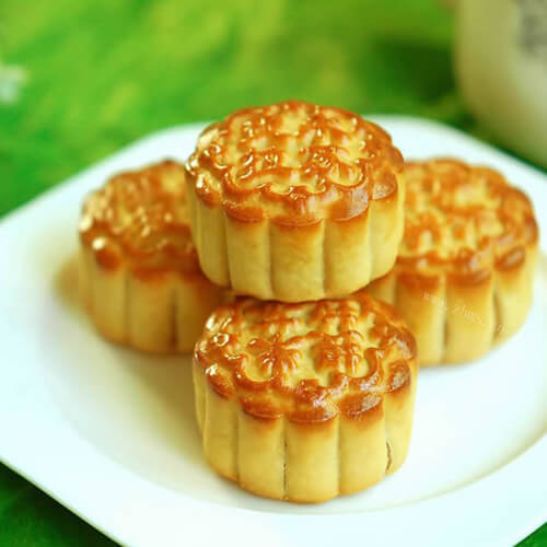 紫薯山药豆沙月饼