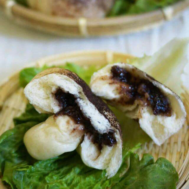 趣味香菇豆沙包