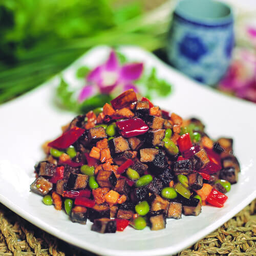 家常雪菜毛豆炒豆干
