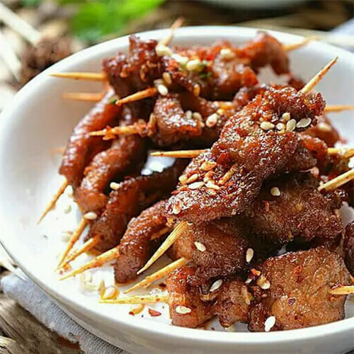 风味食品香麻牙签肉