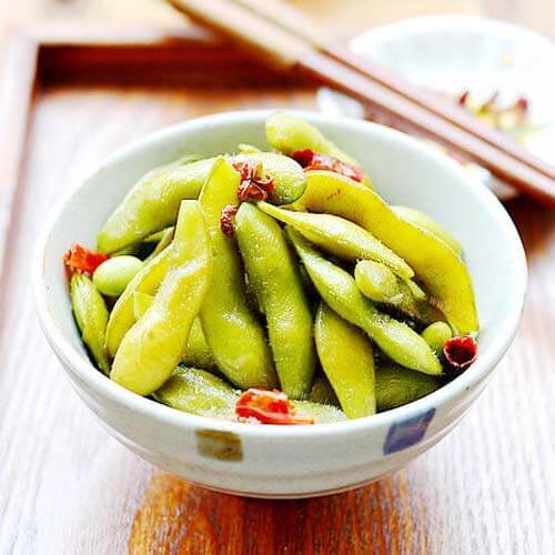 有创意的麻辣吮指毛豆