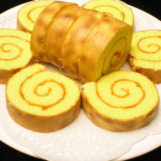 美味的银鳕鱼蔬菜蛋卷