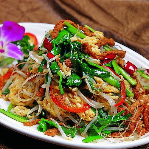 美味三色家庭小炒