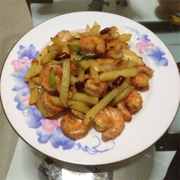 美味的薯条大虾