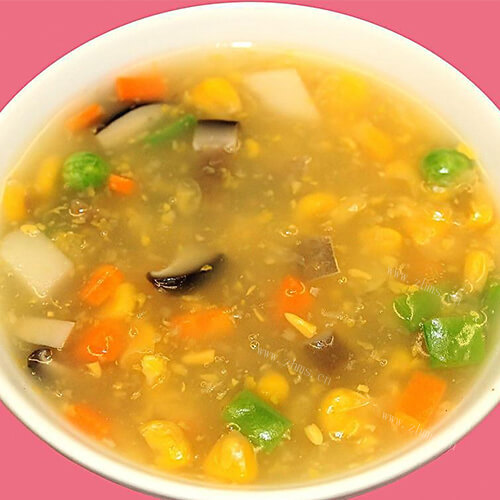 美味的蔬菜杂豆红薯羹