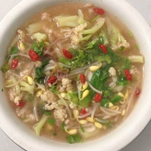 下饭菜虾酱煮豆芽 
