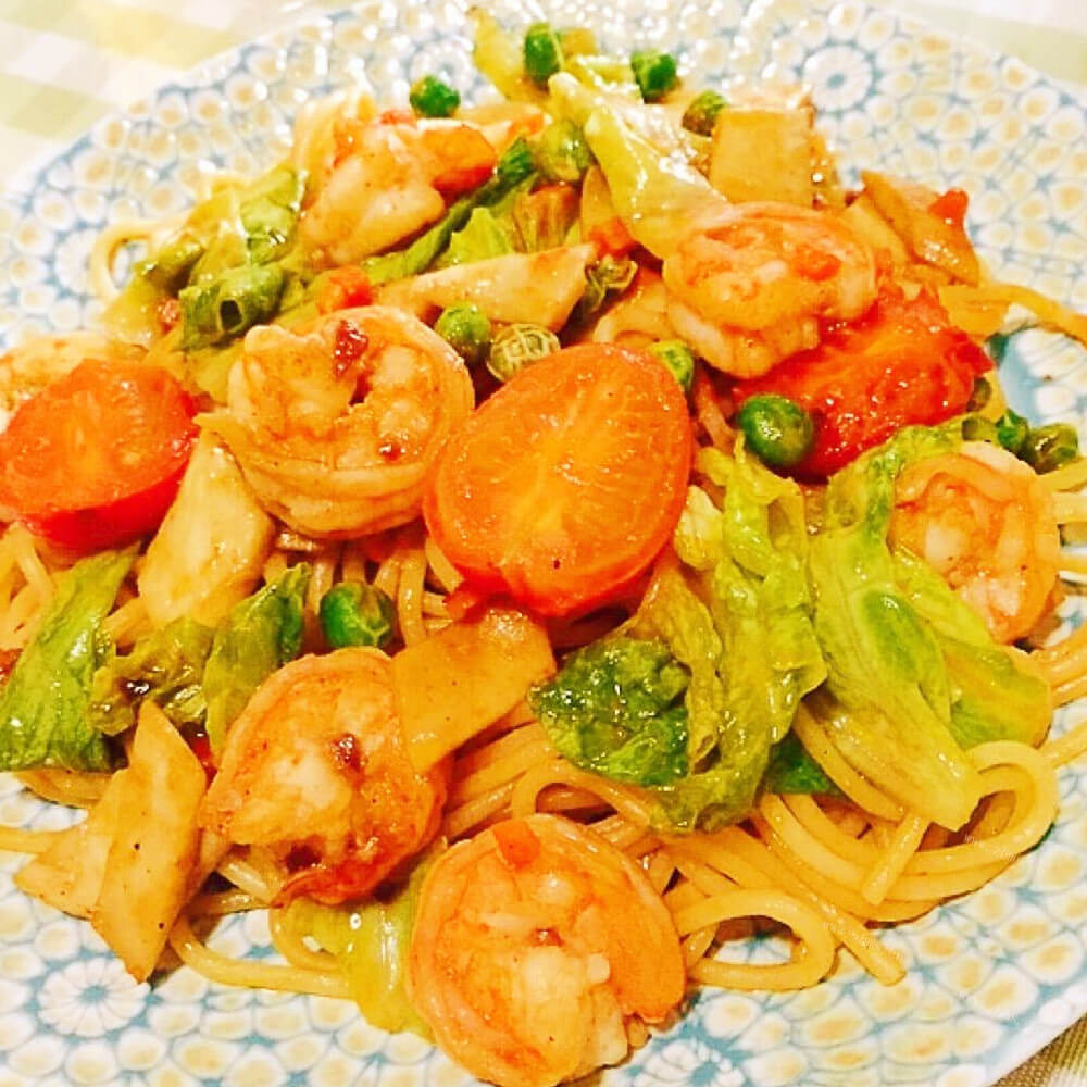 美味的杏鲍菇炒西红柿鸡蛋