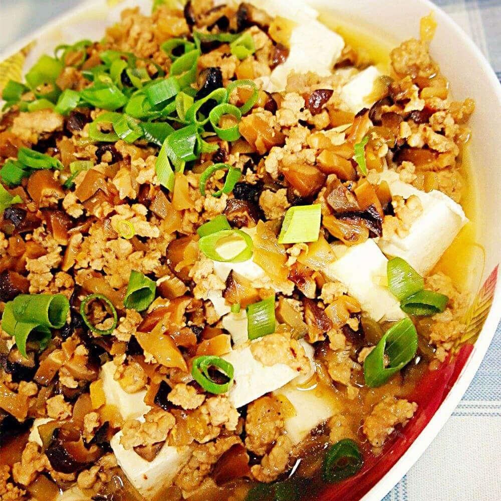 家常清蒸肉丝豆腐