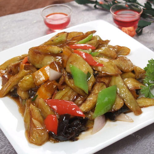 家常肉片烧茄子
