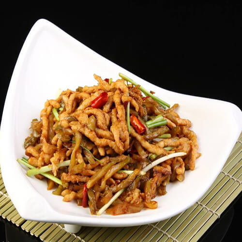 色味俱全的榨菜炒干子
