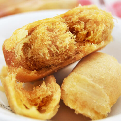金灿灿的金丝肉松饼