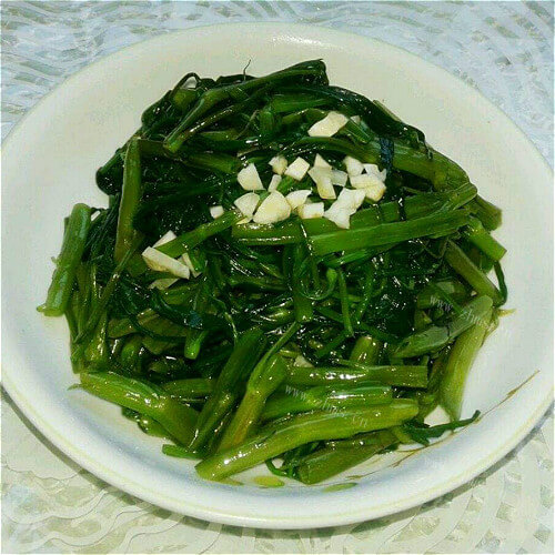 美味的蒜泥空心菜