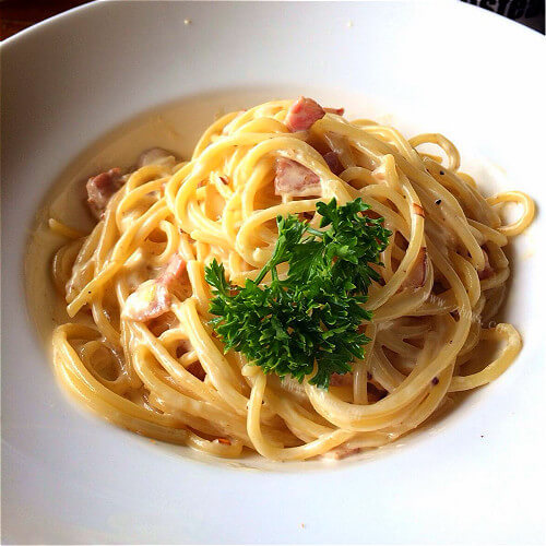美味的培根奶油意面#百味来