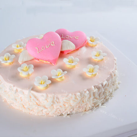 爱心满满的情人节蛋糕