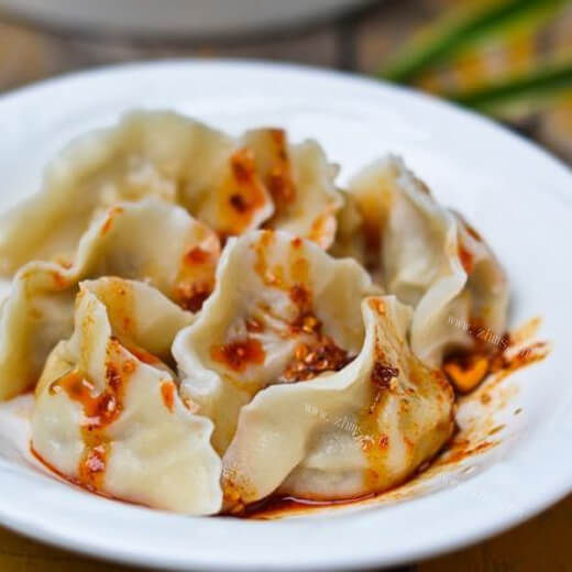 美味茄子猪肉饺子