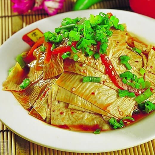 鲜美降脂麻辣杏鲍豆油皮