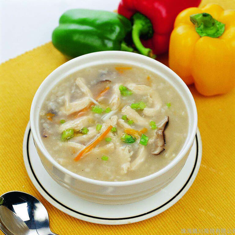 滑嫩冬菇鸡肉粥