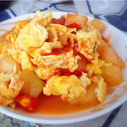 清炒西红柿鸡蛋炒冬瓜