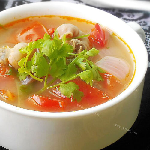 美味的蕃茄滑肉汤