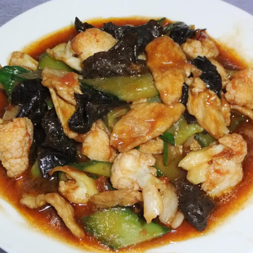 美味的爆炒肉片