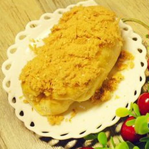 美味的黑豆肉松餐包