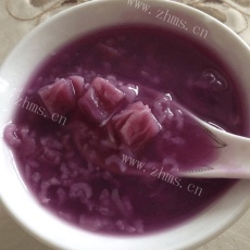 自己做的紫薯糯米粥