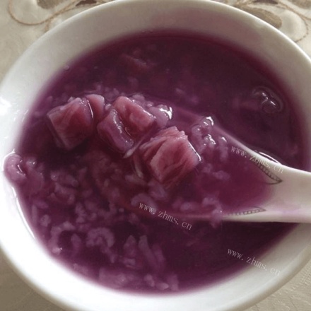 自己做的紫薯糯米粥